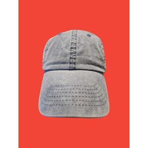 Vintage Adjustable Buckle Washed Denim Blue Dad Cap Size‎ OSFM (3691)